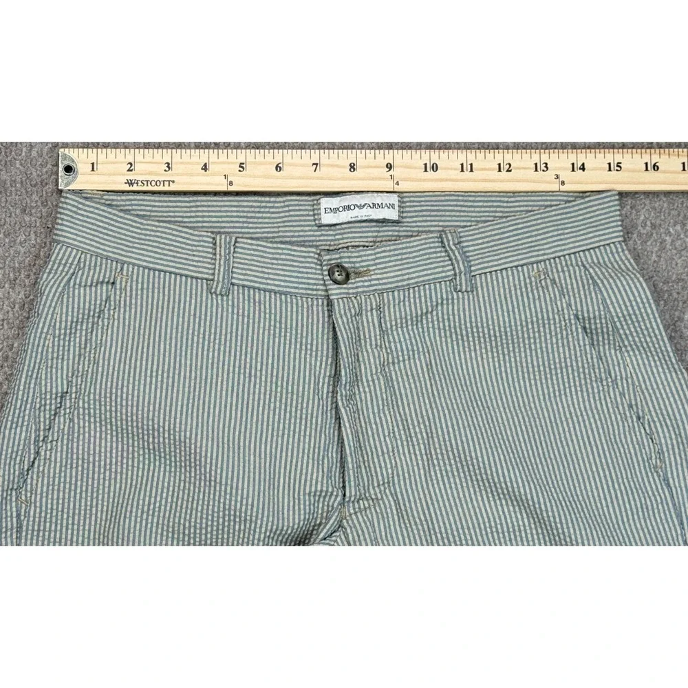 Emporio Armani Men's Vintage Striped Slash Pockets Casual Pants Size 36